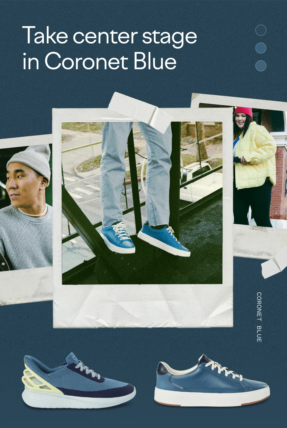 Take center stage in Coronet Blue