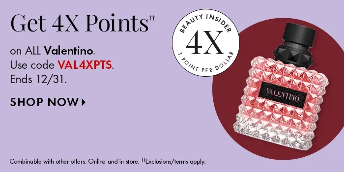 Get 4x Points on All Valentino