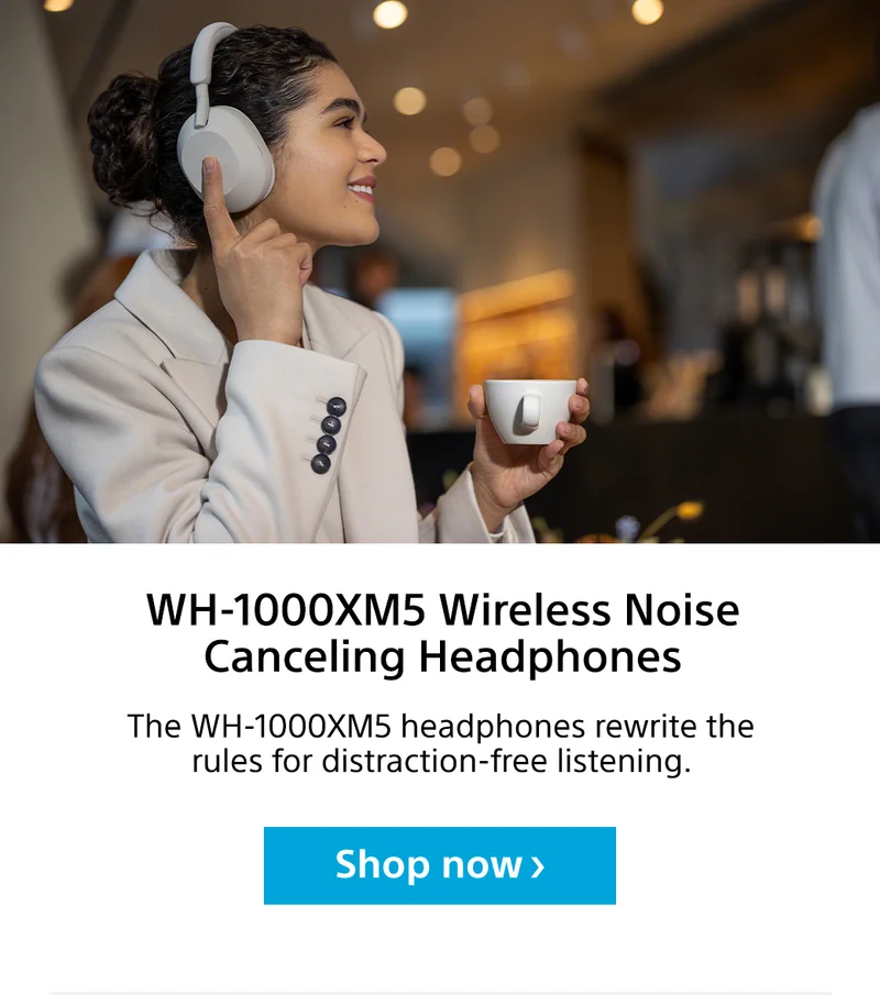 WH-1000XM5 Wireless Noise Canceling Headphones | The WH-1000XM5 headphones rewrite the rules for distraction-free listening. | Shop now