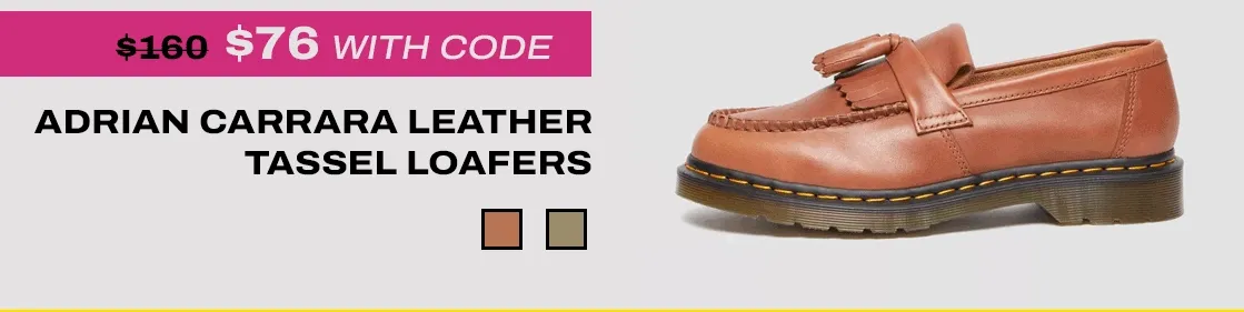 ADRIAN CARRARA LEATHER TASSEL LOAFERS