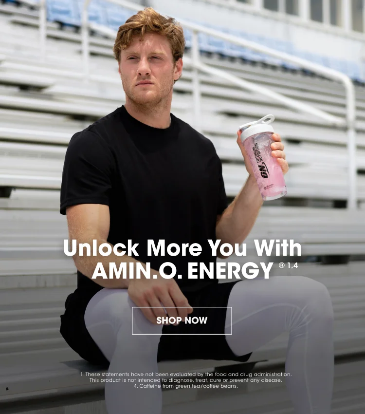 Unlock More You With AMIN.O. ENERGY®1,4 SHOP NOW 1. These statements have not been evaluated by the food and drug administration. This product is not intended to diagnose, treat, cure or prevent any disease. 4. Caffeine from green tea/coffee beans.