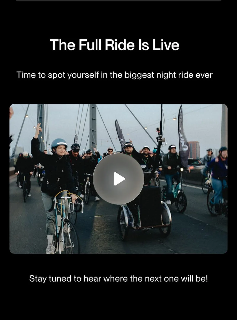 Preview of the biggest night ride in Düsseldorf with Dom Whiting and 800+ riders