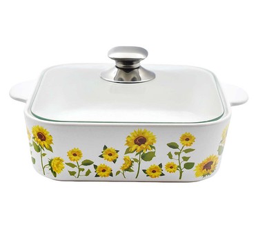 Temp-tations Seasonal 2.5-qt Soft Square Baker w/ Cook & Look Lid