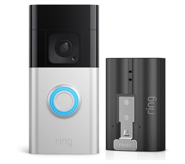 Ring Video Doorbell Plus w/ HD Night Vision, RA+ & Extra Battery
