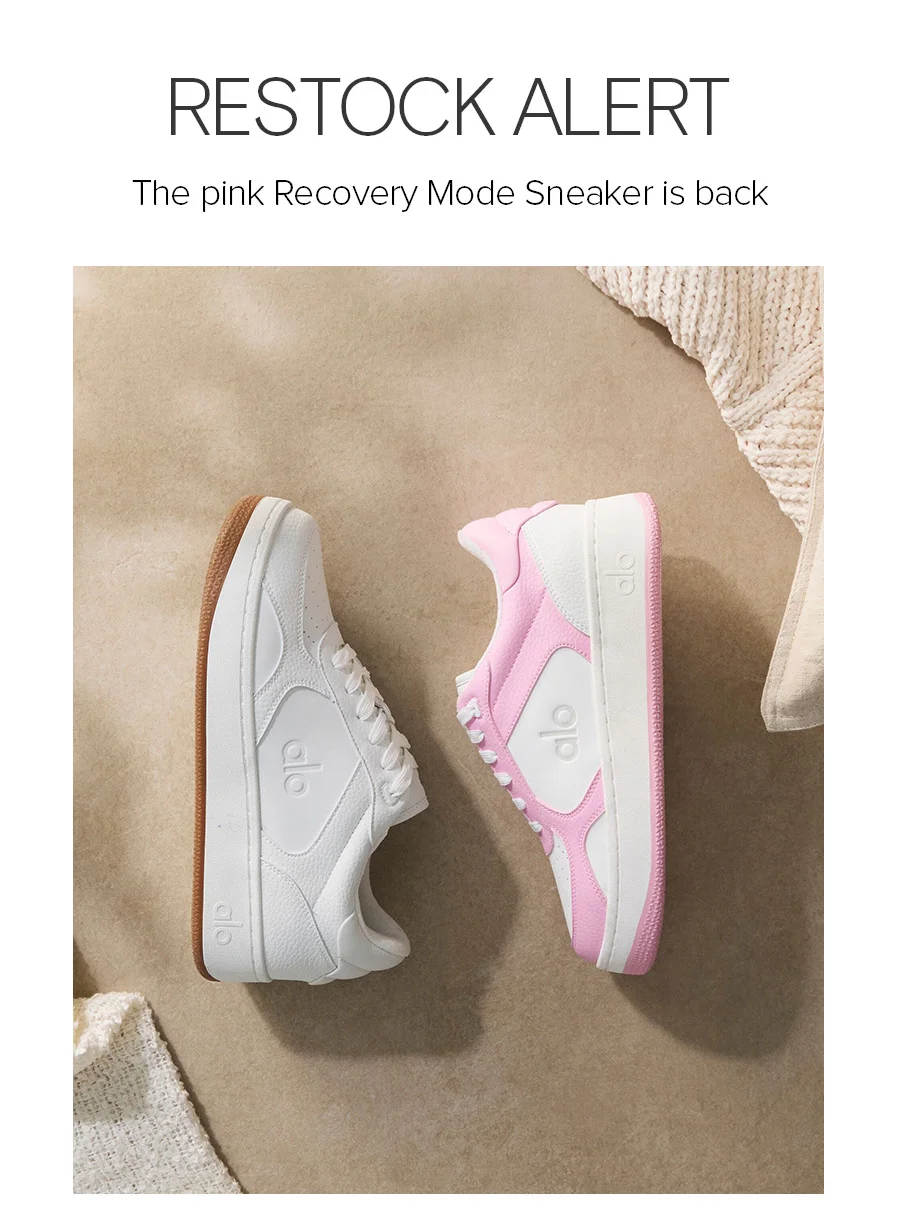RESTOCK ALERT. The pink Recovery Mode Sneaker is back.