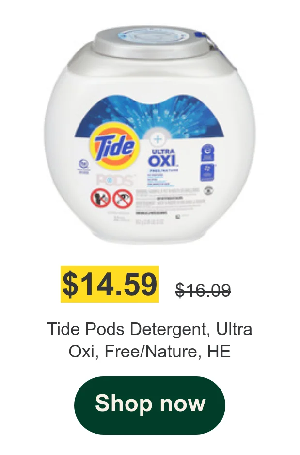 Tide Pods Detergent, Ultra Oxi, Free/Nature, HE