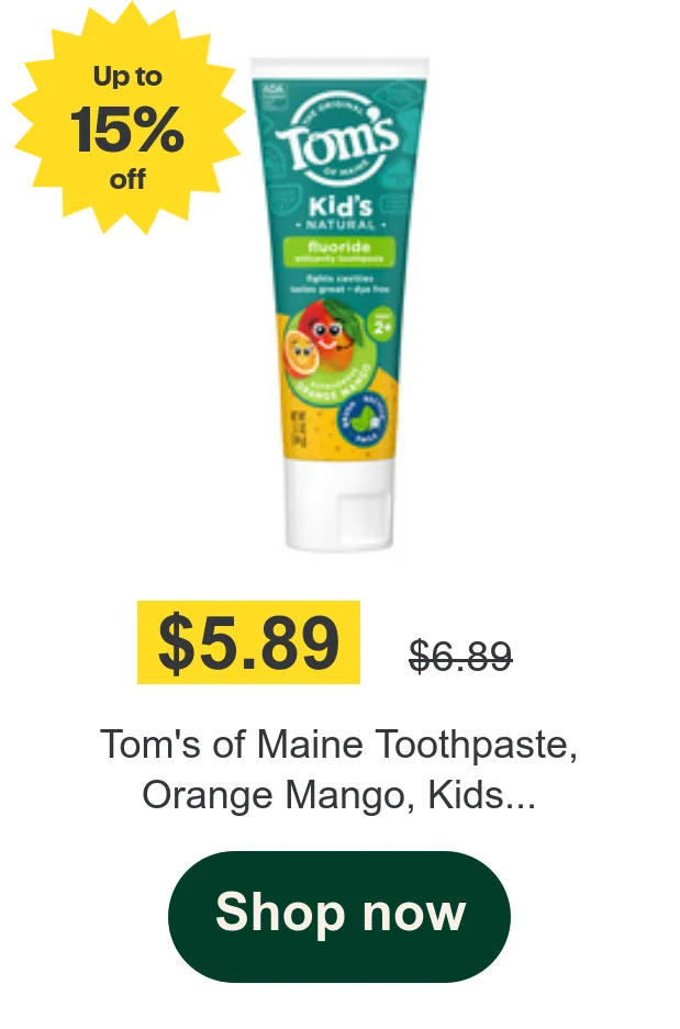 Tom's of Maine Toothpaste, Orange Mango, Kids...