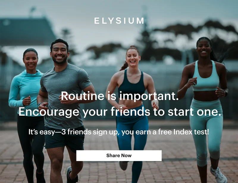 ELYSIUM | Routine is important. Encourage your friends to start one. | Share Now