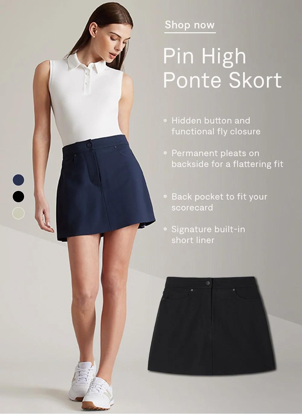 Pin High Ponte Skirt