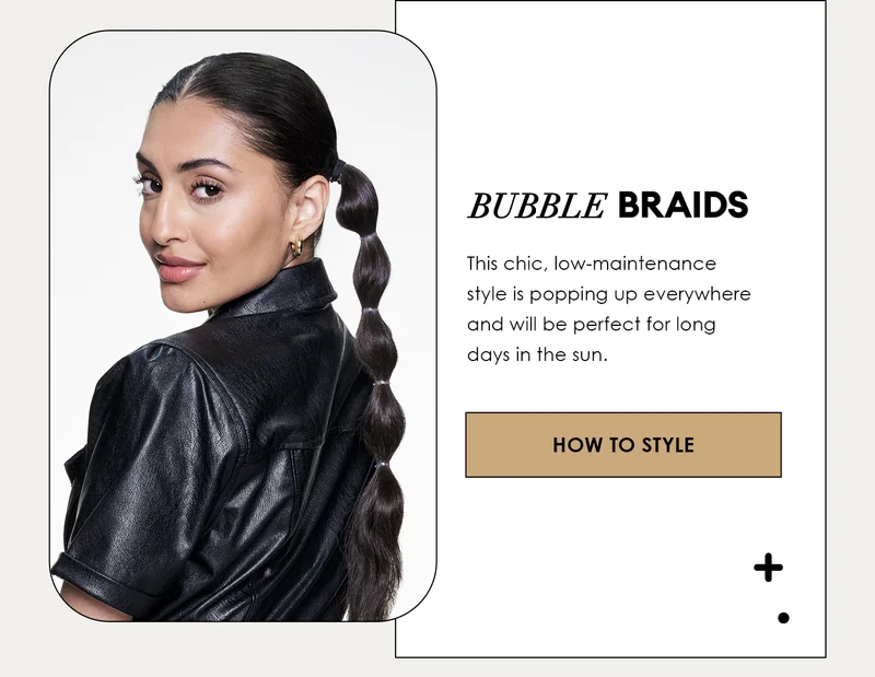 BUBBLE BRAIDS | This chic, low-maintenance style is popping up everywhere and will be perfect for long days in the sun. | HOW TO STYLE
