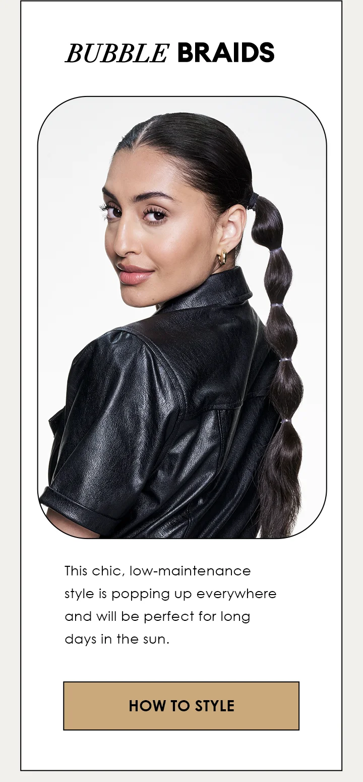 BUBBLE BRAIDS | This chic, low-maintenance style is popping up everywhere and will be perfect for long days in the sun. | HOW TO STYLE