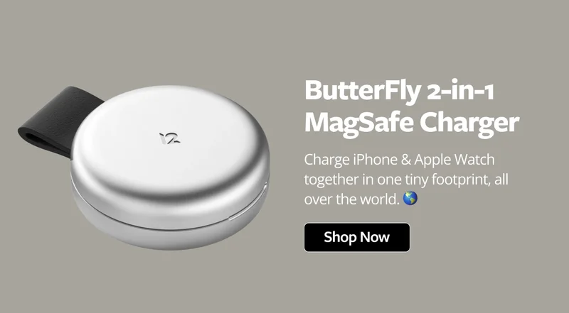Butterfly 2-in-1 MagSafe Charger