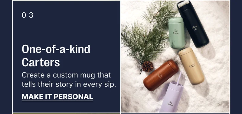 One-of-a-kind Carter - create a custom mug that tells their story in every sip - Make it personal