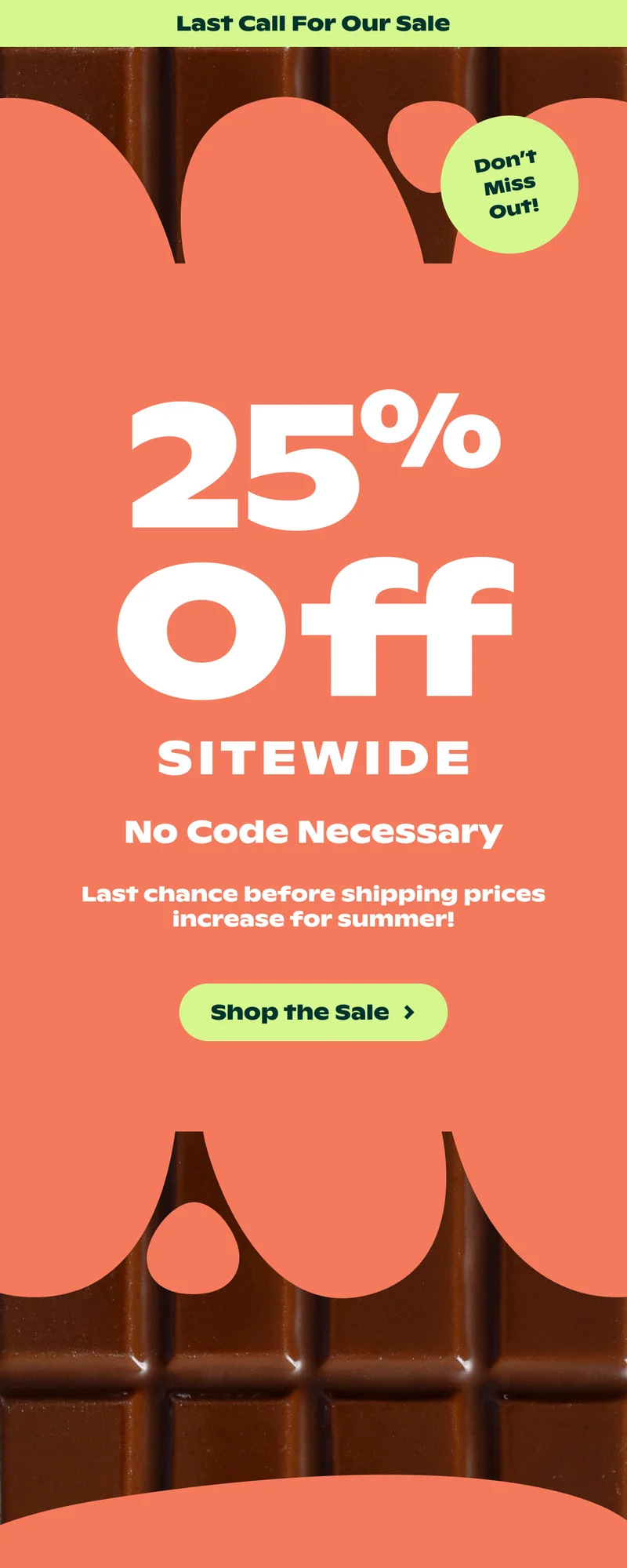Final call for memorial day sale