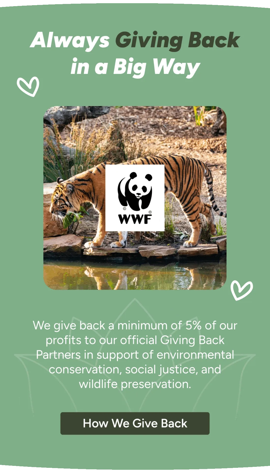How we give back