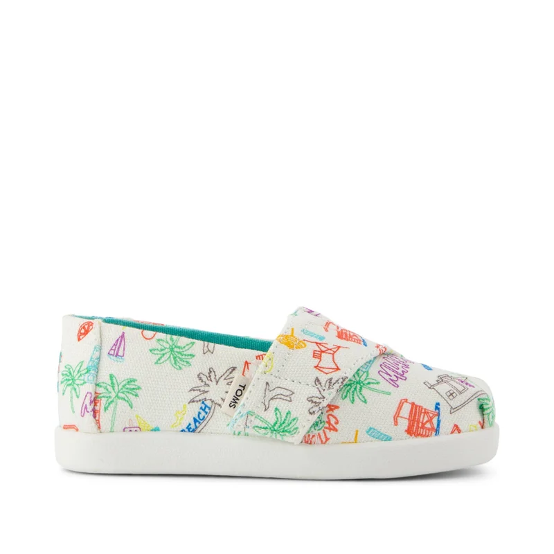 Image of Alpargata Classic Toddler Shoe Marshmallow White Sketchbook Print
