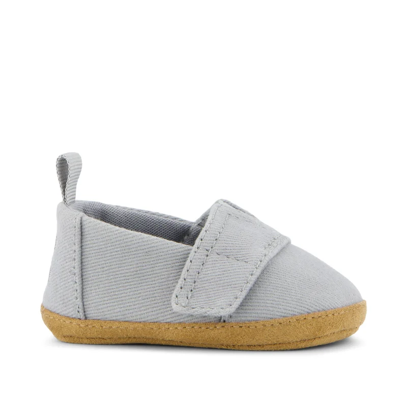 Image of Layette Alpargata Ultimate Grey Vintage Twill Toddler Crib Shoe