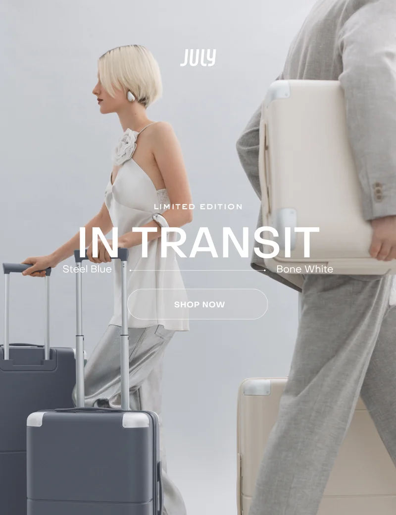 Limited Edition. In-Transit Steel Blue and Bone White. Shop Now.