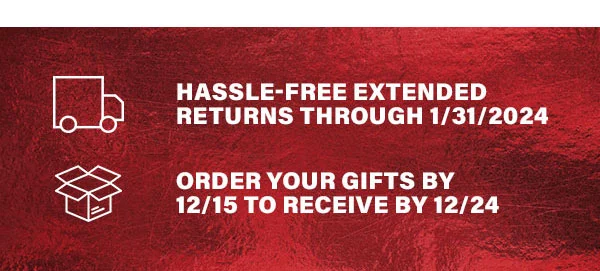 Order by 12/15 to receive by 12/24