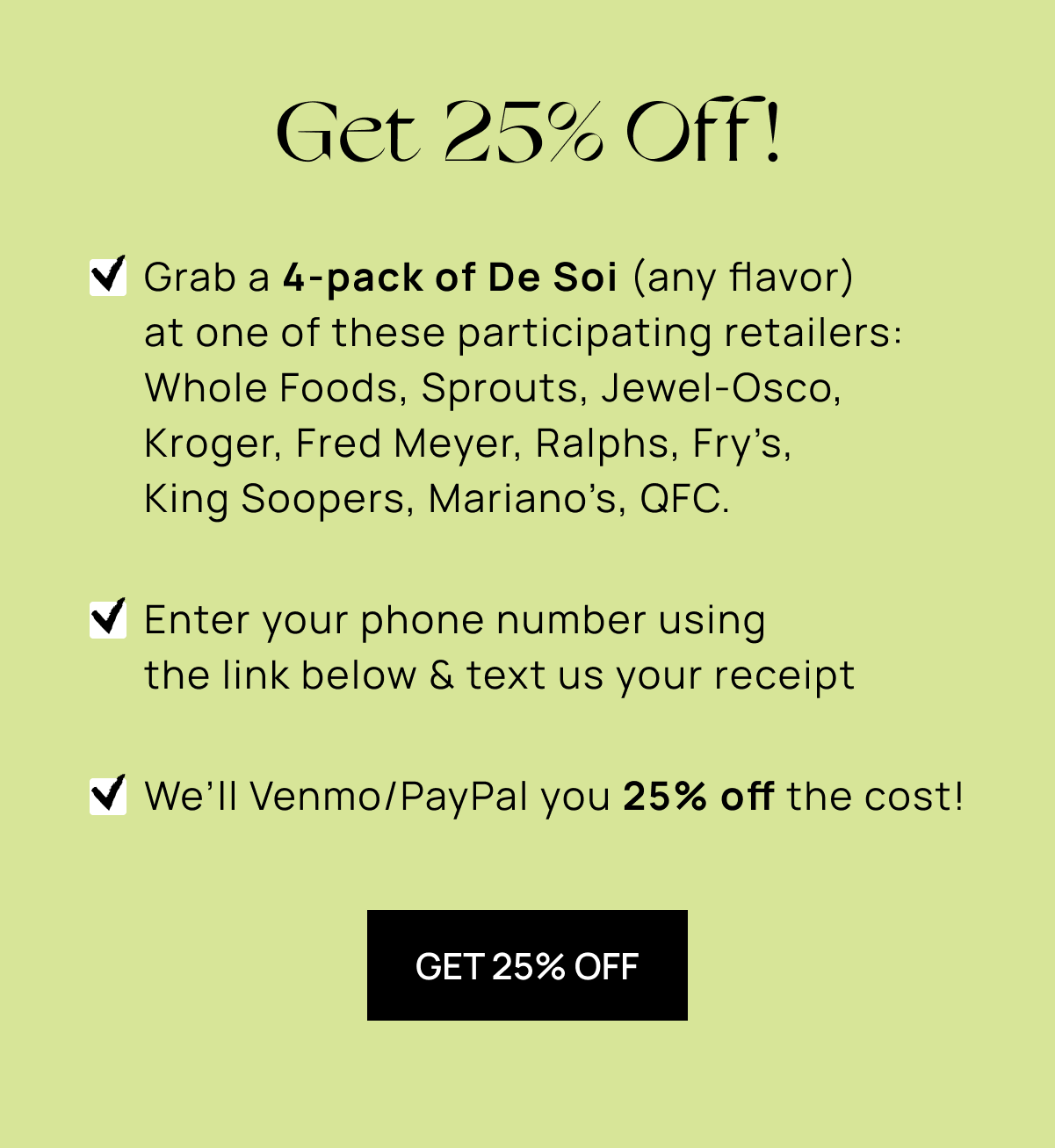 Get 25% Off!