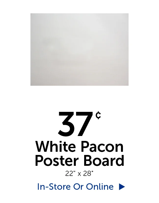 37¢ White Pacon Poster Board