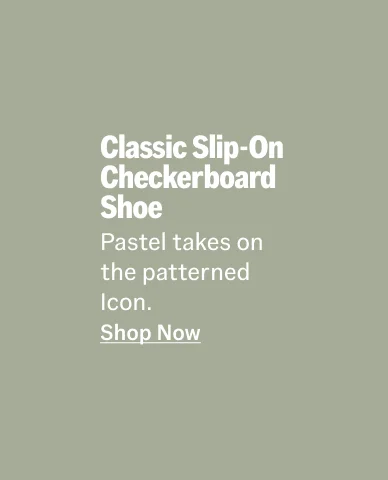 Soft Sage Green Classic Slip-On Checkerboard Shoe