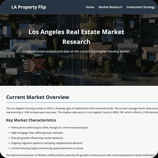 real estate research LA