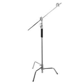 Flashpoint 10' C (Century) Light Stand on Turtle Base Kit w/40" Grip Arm & 2 Gobo Heads and Baby Pin - Chrome