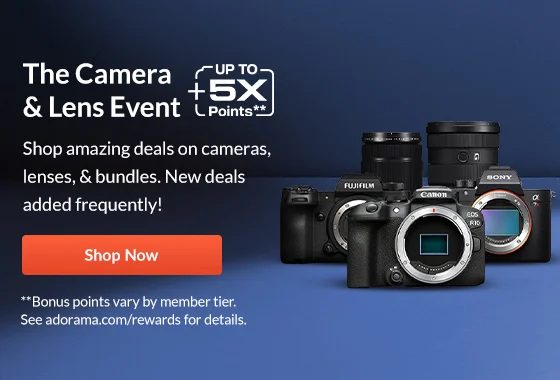 The Camera & Lens Event + { Up To 5X Points**}   |   It’s finally here!   Shop incredible deals on cameras, lenses, and gear. New deals added frequently!      [SHOP NOW]