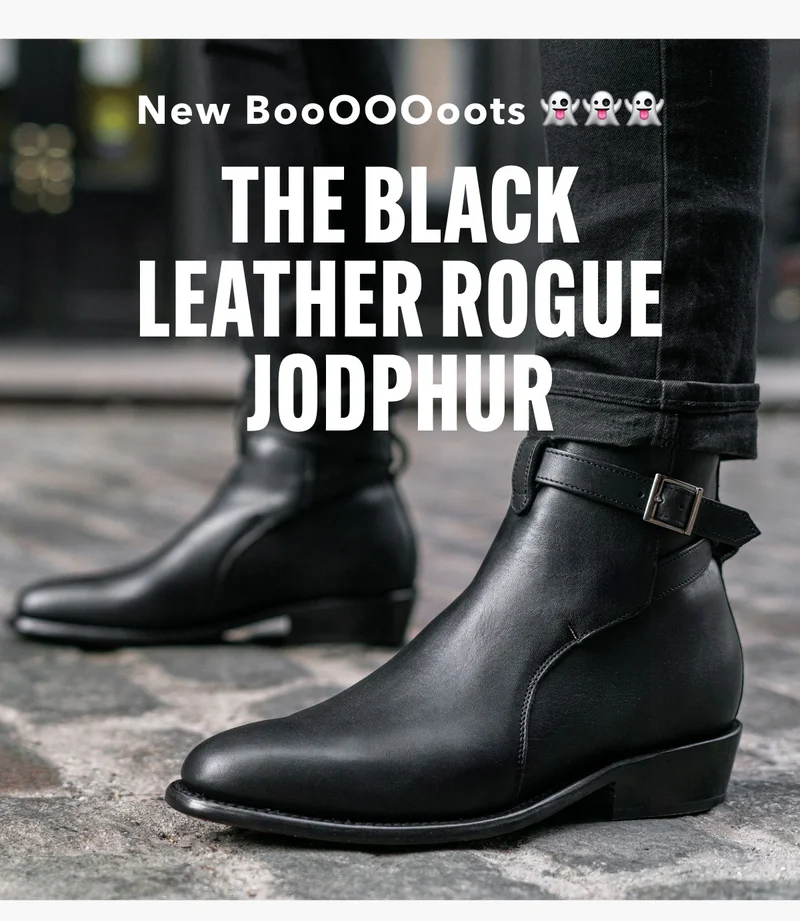 The Black Leather Rogue Jodhpur