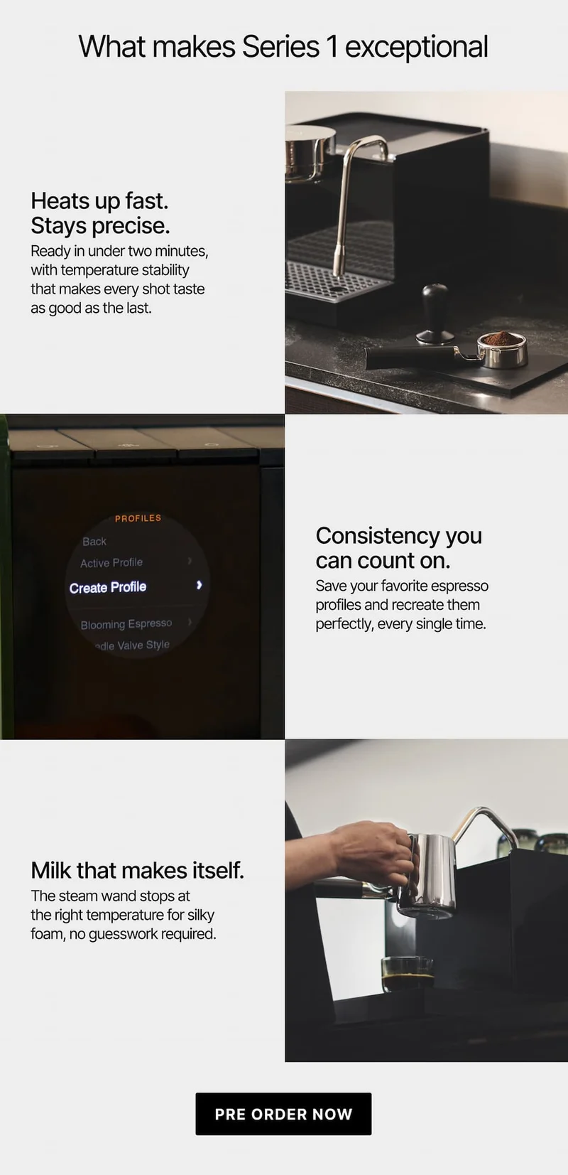 Pre-order Espresso Series 1 by November 19 for a $200 Fellow Gift Card and $100 in coffee credits. Preorder now.