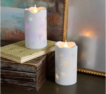 Set of 2 6.5" Celebration Fireworks Candles by Valerie