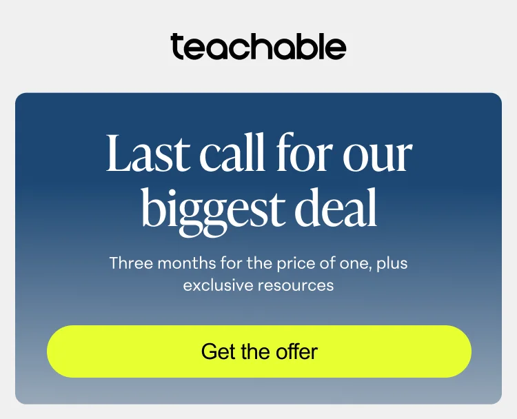 Last call for our biggest deal