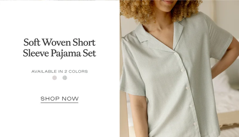 Soft Woven Short Sleeve Pajama Set - Shop Now