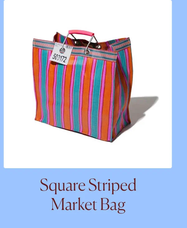 Square Striped Market Bag