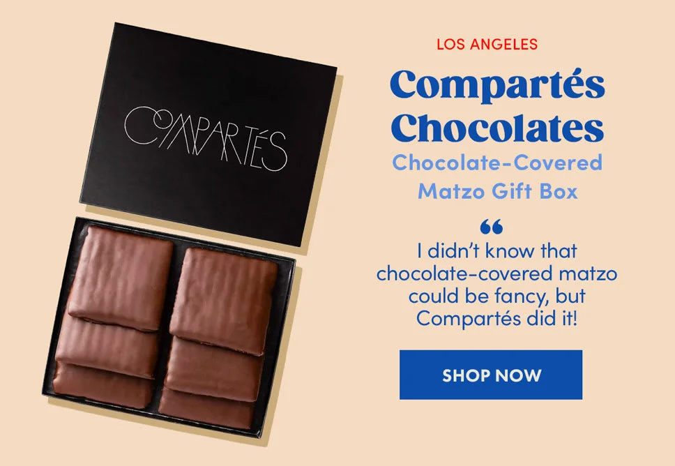 chocolate covered matzo gift box
