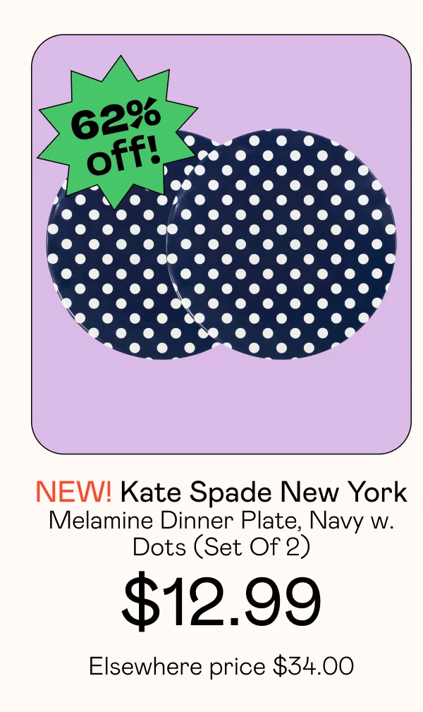 Melamine Dinner Plate, Navy W/ Dots (Set Of 2)
