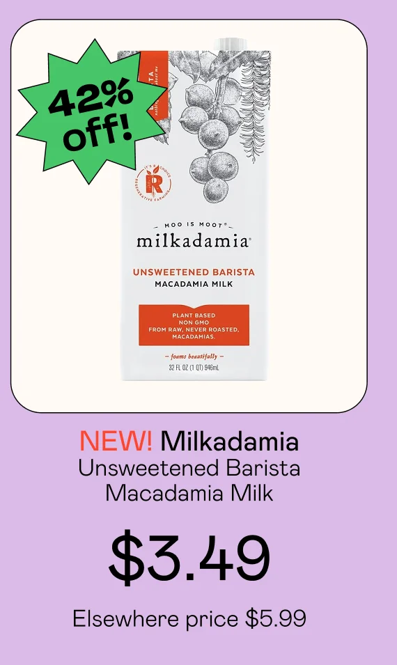 Unsweetened Barista Macadamia Milk