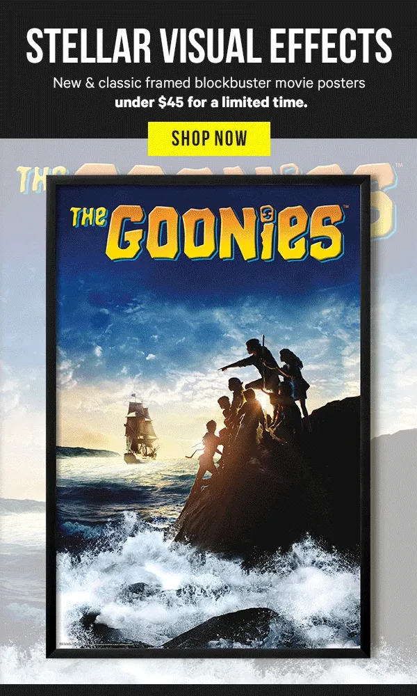 Stellar Visual Effects: New & classic framed blockbuster movie posters under $45 for a limited time.