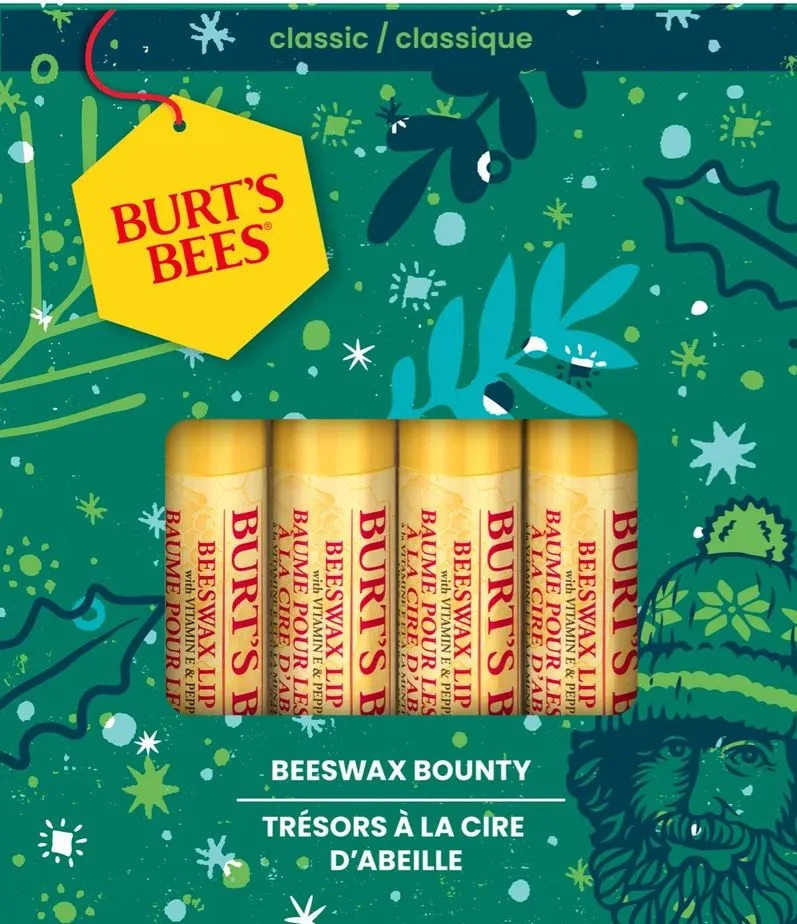 Image of Burt's Bees Beeswax Bounty Classic Lip Balm Gift Set (4 pcs)