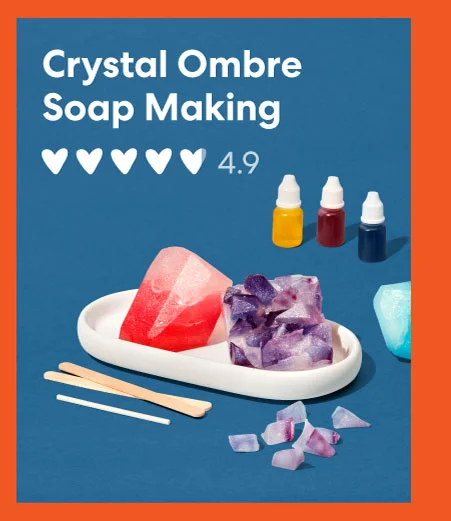 Crystal Ombre Soap Making