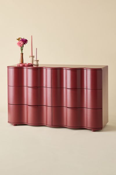 Aria 6-Drawer Short Squiggle Dresser