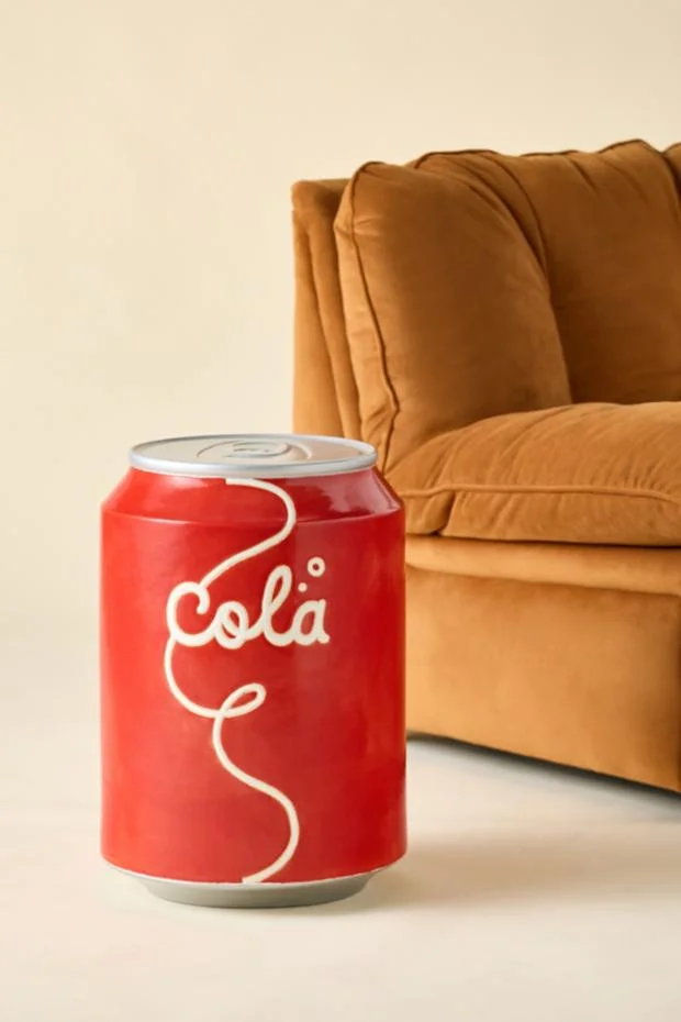 Soda Can Ceramic Side Table