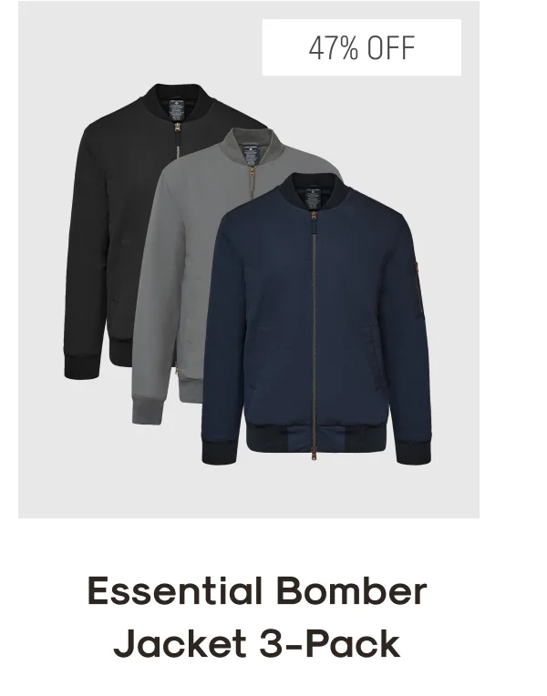 essential bomber jacket 3-pack