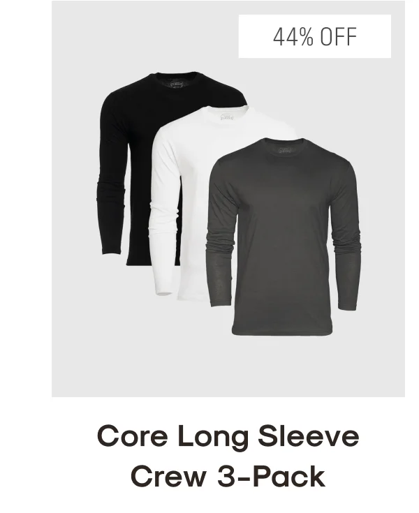 core long sleeve crew 3-pack