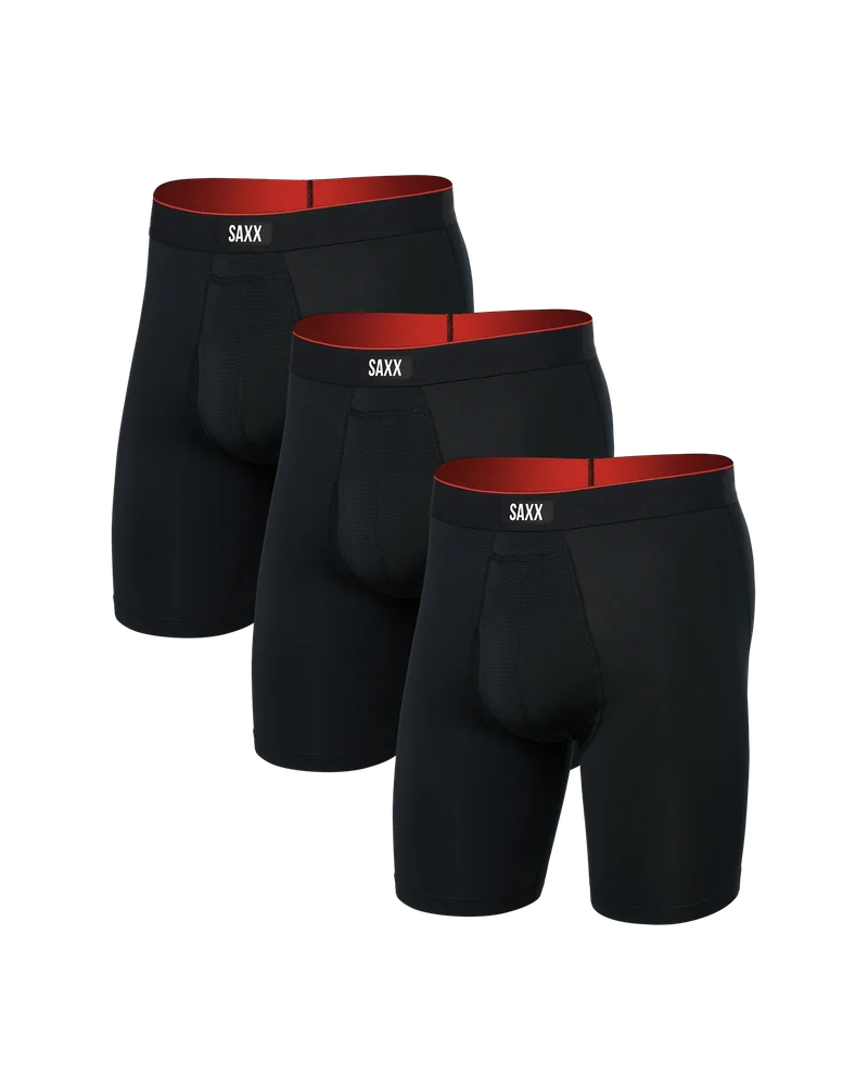Multi-Sport Mesh Long Boxer Brief 3-Pack