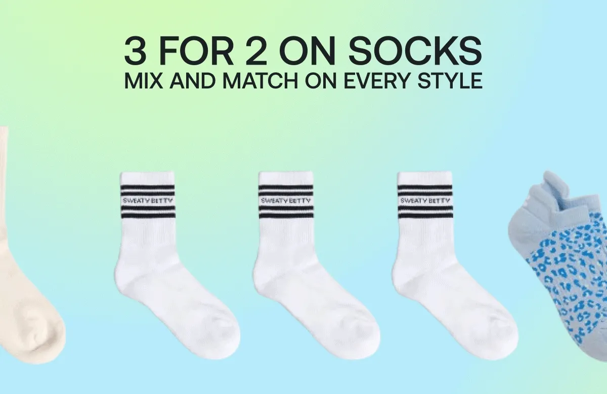3 for 2 on socks: mix and match on every style