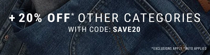 +20% Off* Other Categories With Code: Save20 *Exclusions Apply *Auto Applied