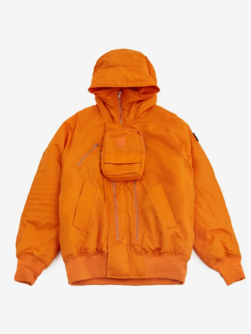 Image of Phingerin Elevation Hooded Bomber - Orange