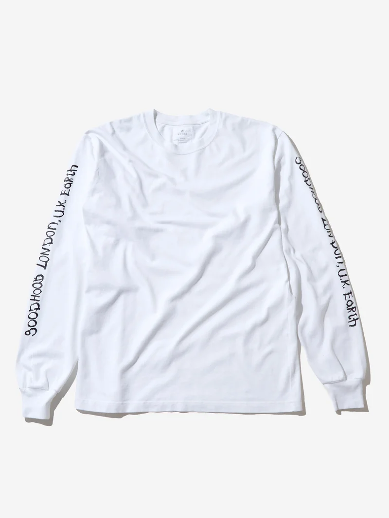 Image of Goodhood Worldwide x Ed Davis Printed Long Sleeve T-Shirt - White